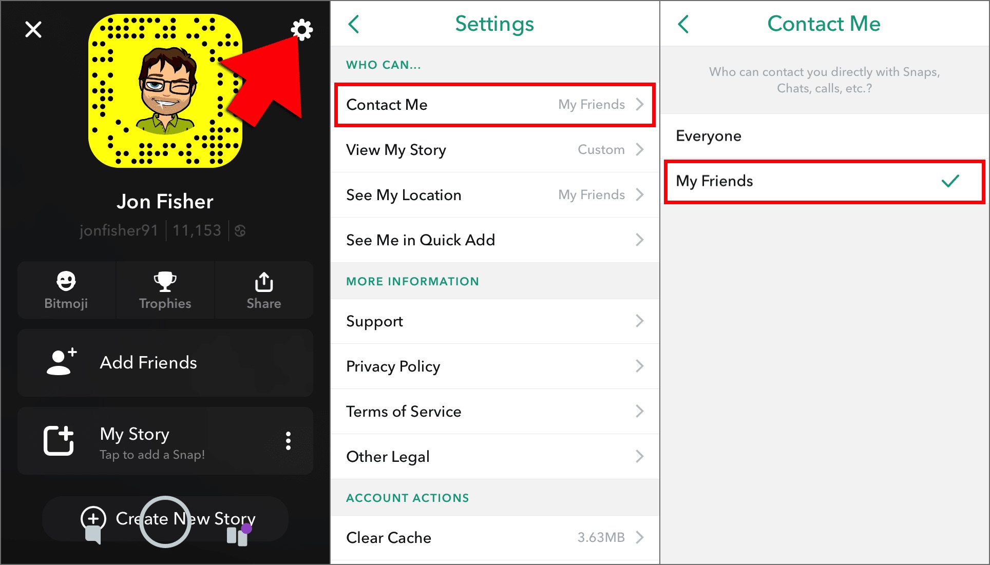Snapchat - internet safety, Snapchat profile safety